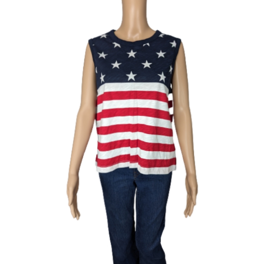 Old Navy American Flag Print Tank M